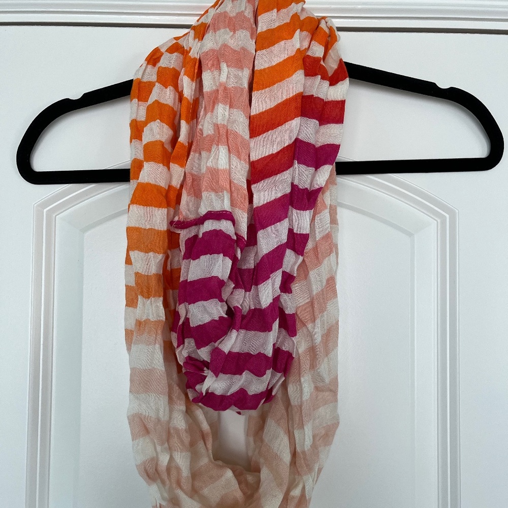 Charlotte Russe | Ombre Pink Stripe Infinity Scarf